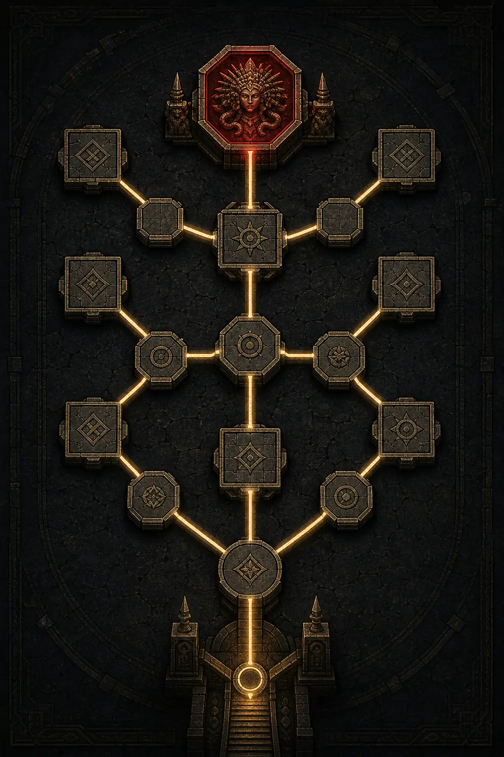 PoE 2 Temple Map Guide: Routen lesen, bevor du baust abstract Temple route map illustration